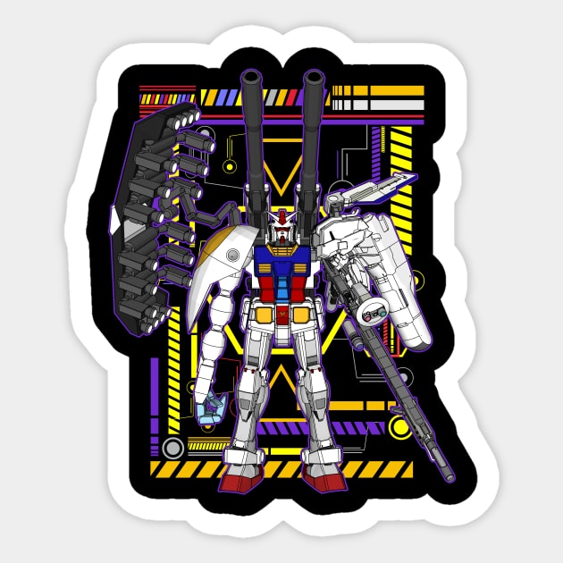 RX-78 Gundam Sticker by gblackid